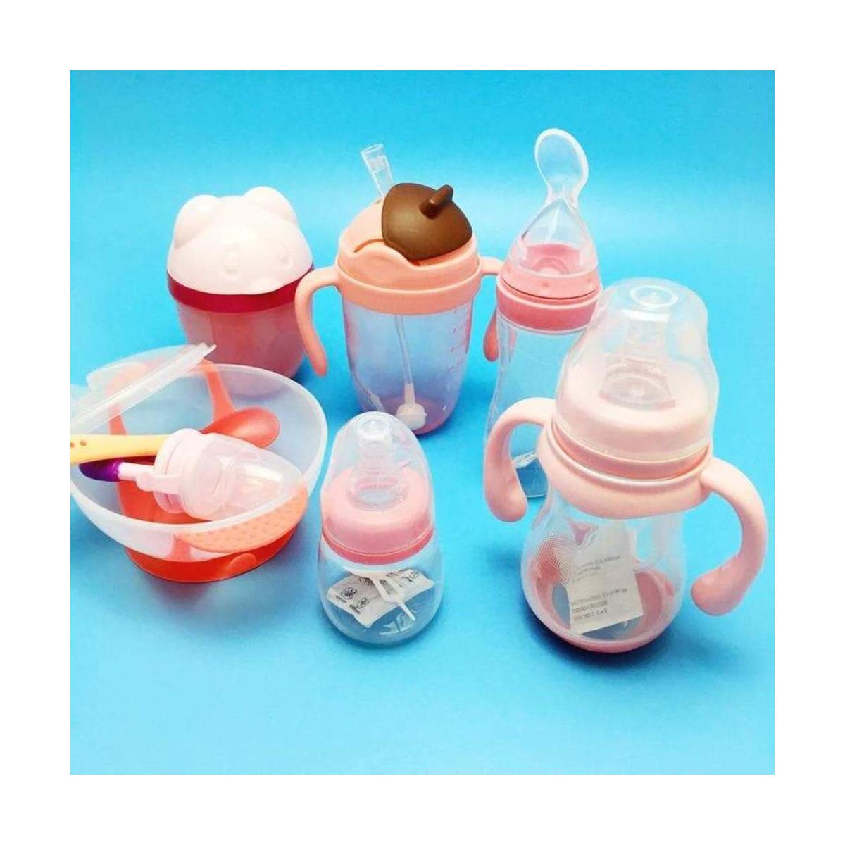 Baby Wide Neck Feeding Nursing Bottle Set
