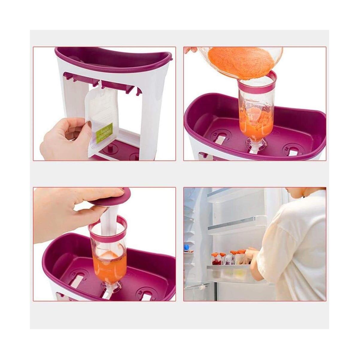Easy to Use Squeeze Baby Food Maker Station Feeding Kit