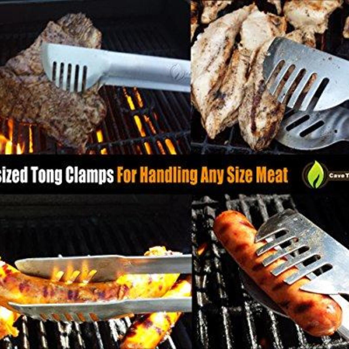 Grill Tongs 20 Thicker Stainless Steel Wont Bend Dishwasher Safe 17 Long Promo Code - RebateKey