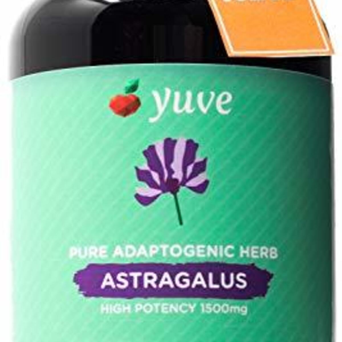 Yuve Astragalus Root 1500 mg Supplement - Whole Body Immune Support - Great for Cardiovascular Health, Anti-Aging & Stress Relief - Powerful Antioxidant - Vegan, Natural, Gelatin-Free - 90 Capsules