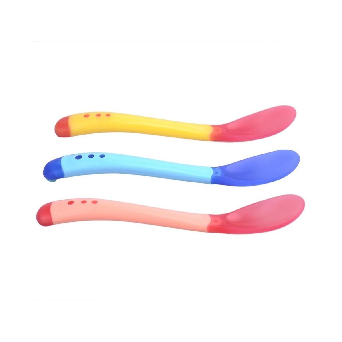 Toddler First Stage Weaning Feeding Spoons with Soft Silicone Tips Gum-Friendly BPA-Free and Lead-Free