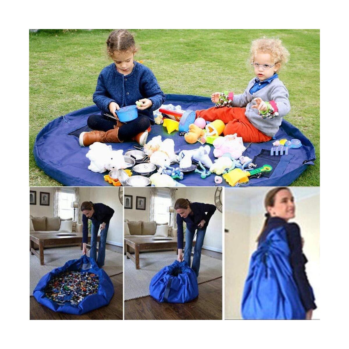 Portable Kids Toy Storage Bag and Play Mat Lego Toys Organizer Drawstring Pouch Fashion Practical Storage Bags