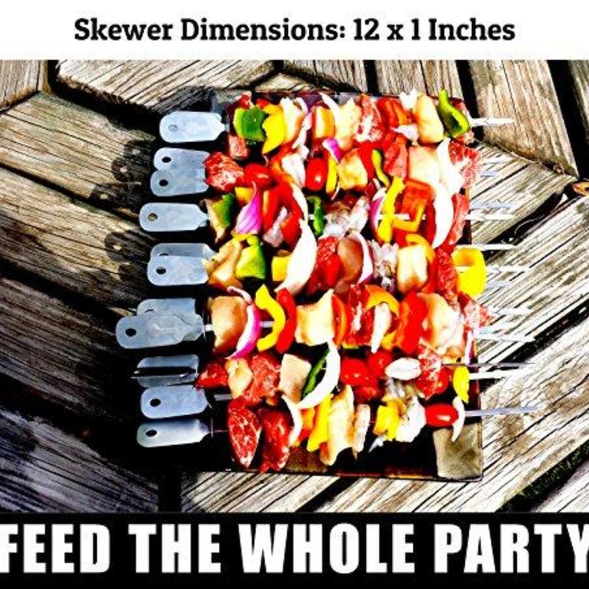 Cave Tools Barbecue Skewers Set Stainless Steel Wide Bbq Kabob Sticks 12 Inc Deals - RebateKey