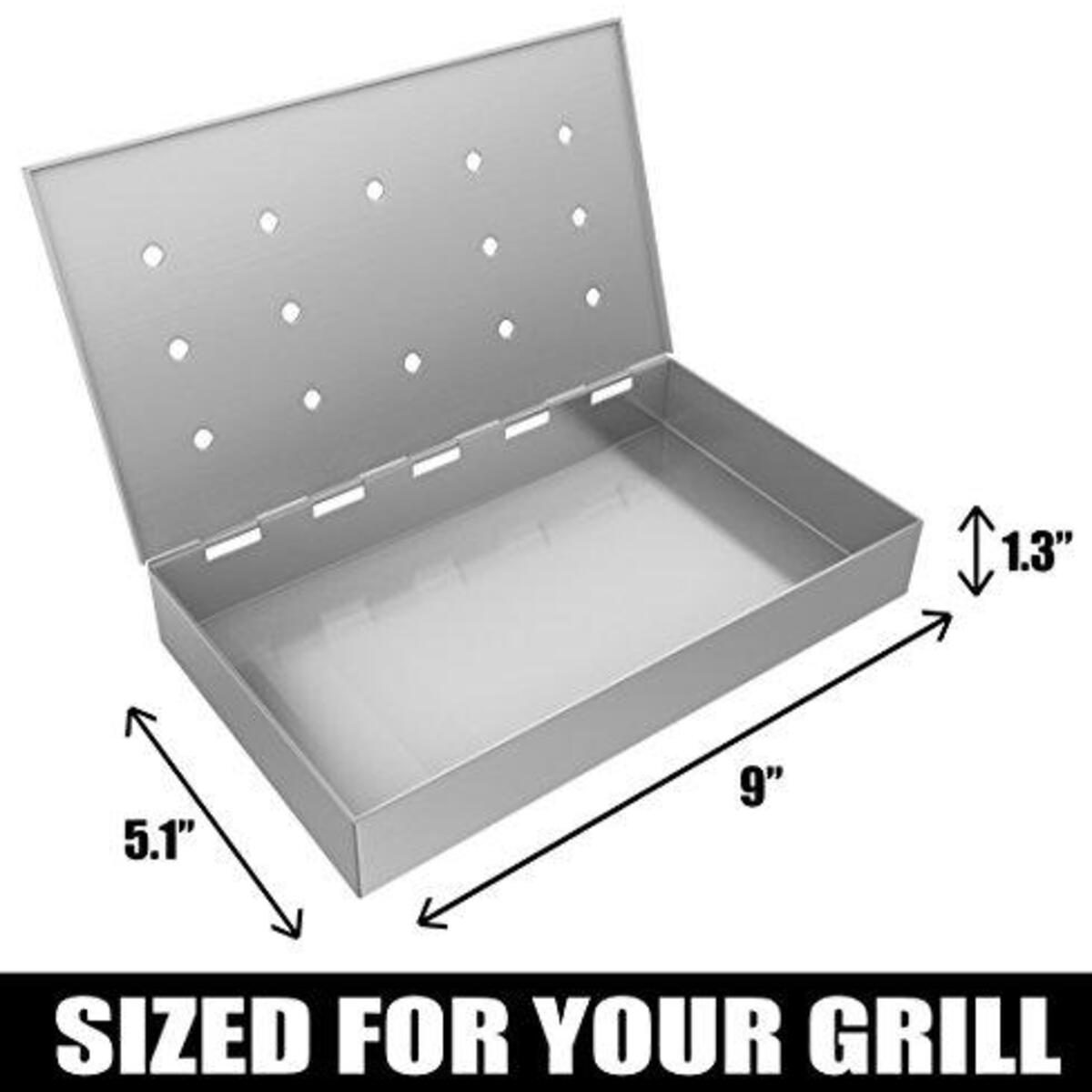 Burger Press Smoker Box Maximum Wood Chip Capacity 25 Thicker Stainless Deal - RebateKey
