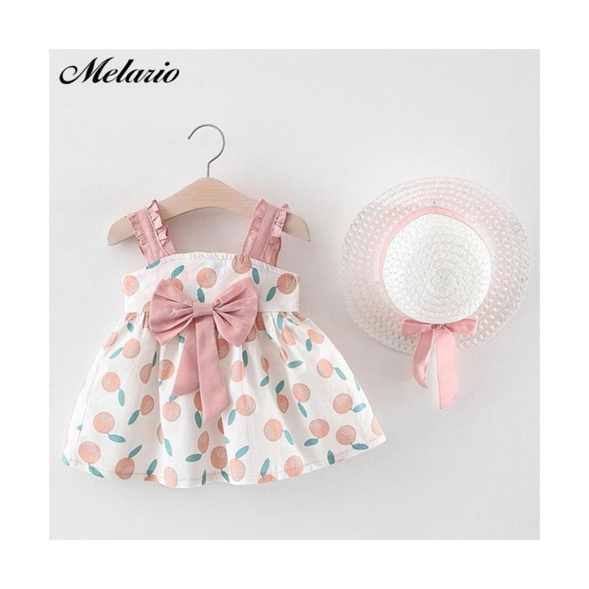 Baby Girl Clothes Set Summer Beach Outfit with Hat Set