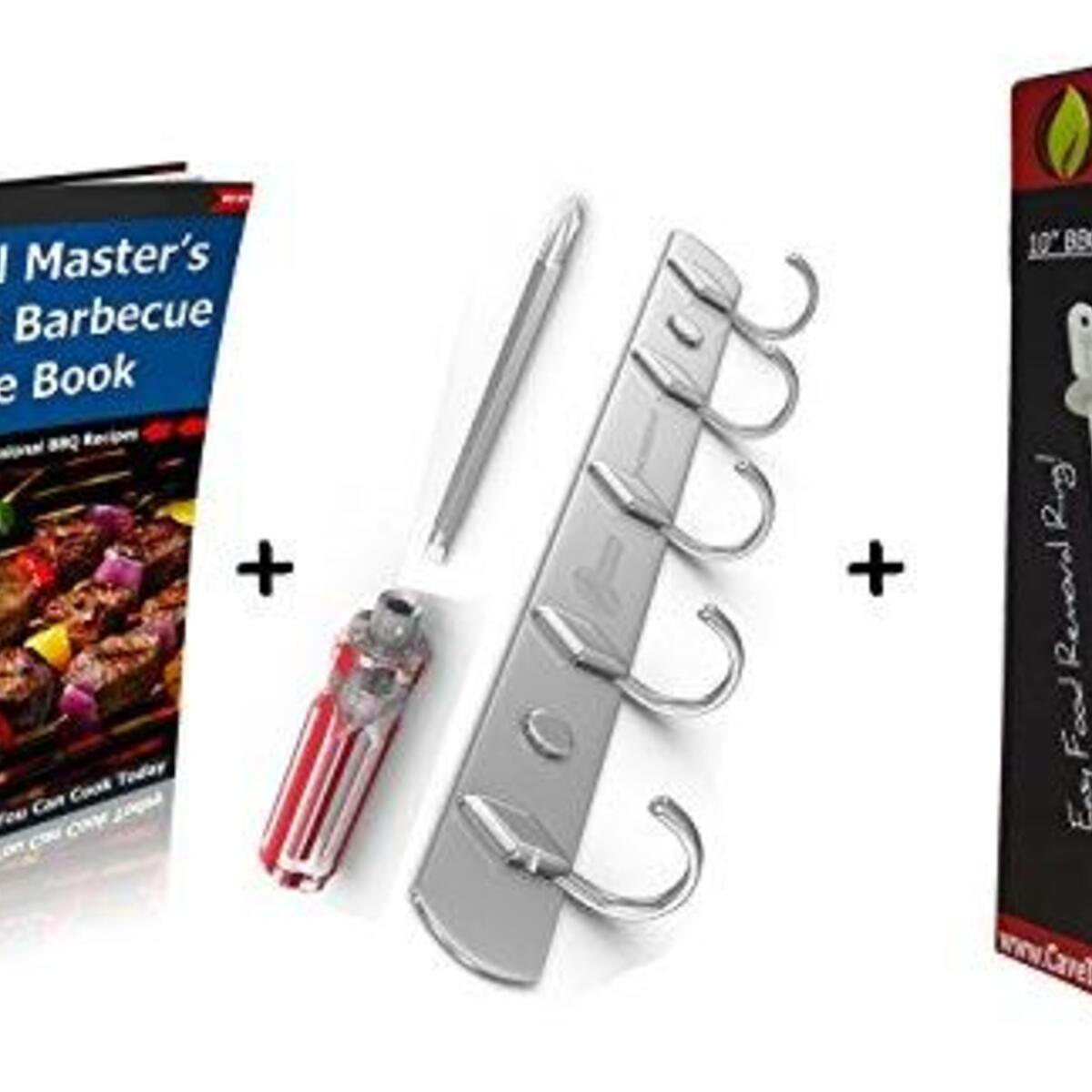 Hook Rack For Bbq Utensils Barbecue Skewers Set Stainless Steel Wide Kabob Promo Codes - RebateKey