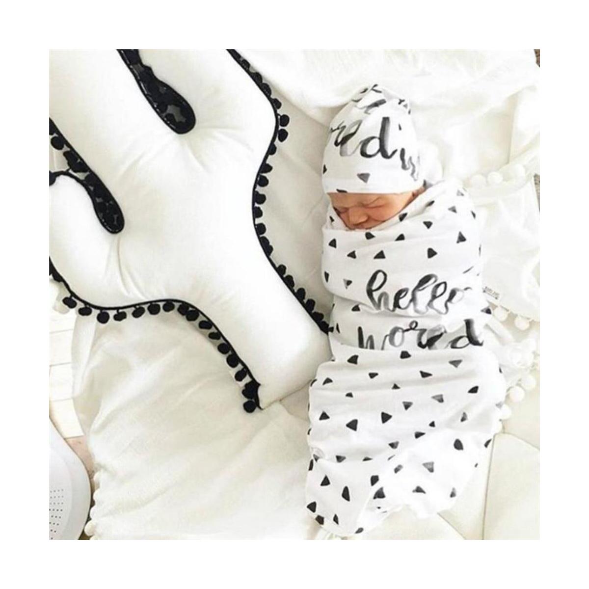 Newborn Baby Wrap Swaddle Printed Blanket Knit Sleeping Bag  Sack Stroller Wrap