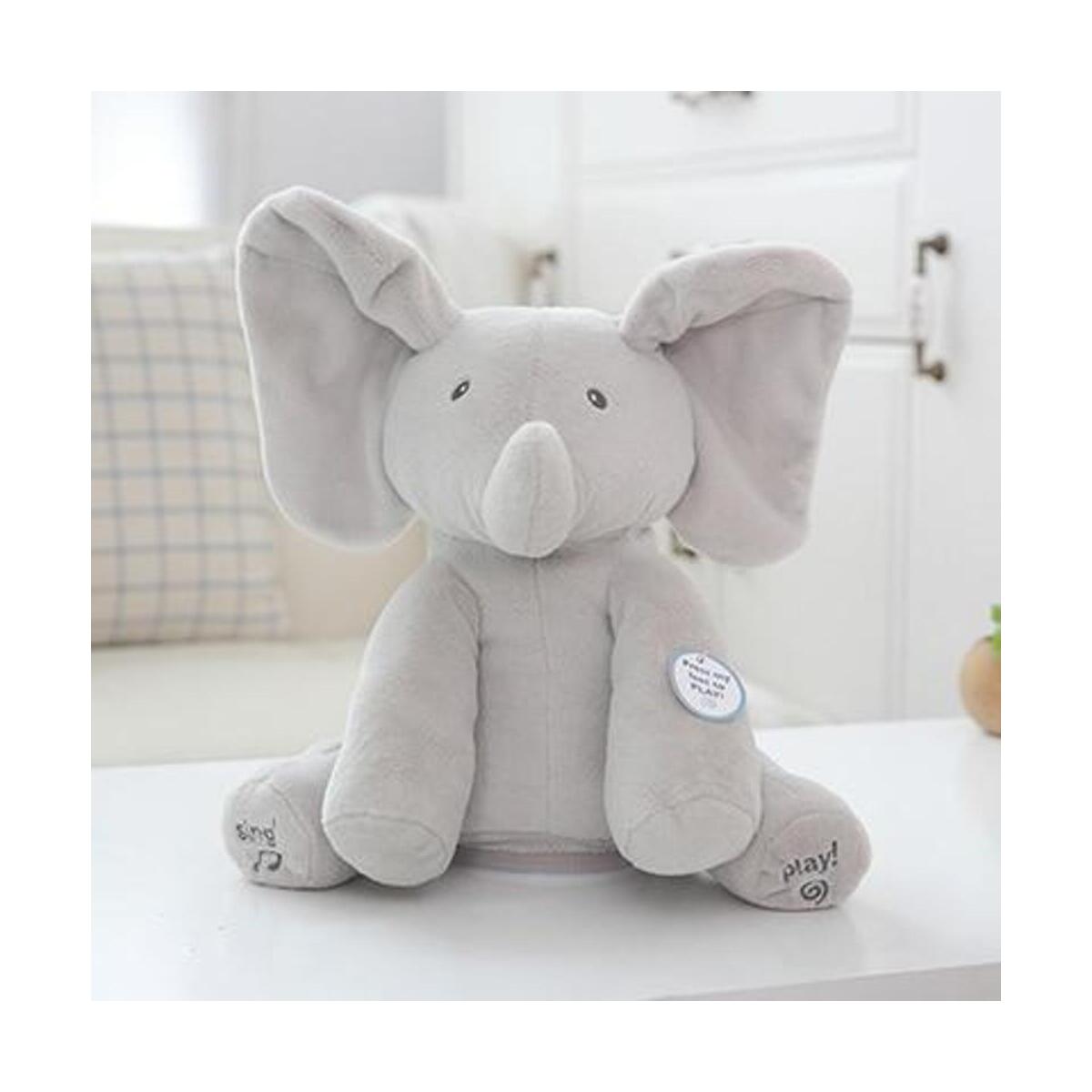 Peek-a-boo Elephant Baby Plush Toy Talking Animated  Singing Stuffed Kids Music Cute Doll stuff toys