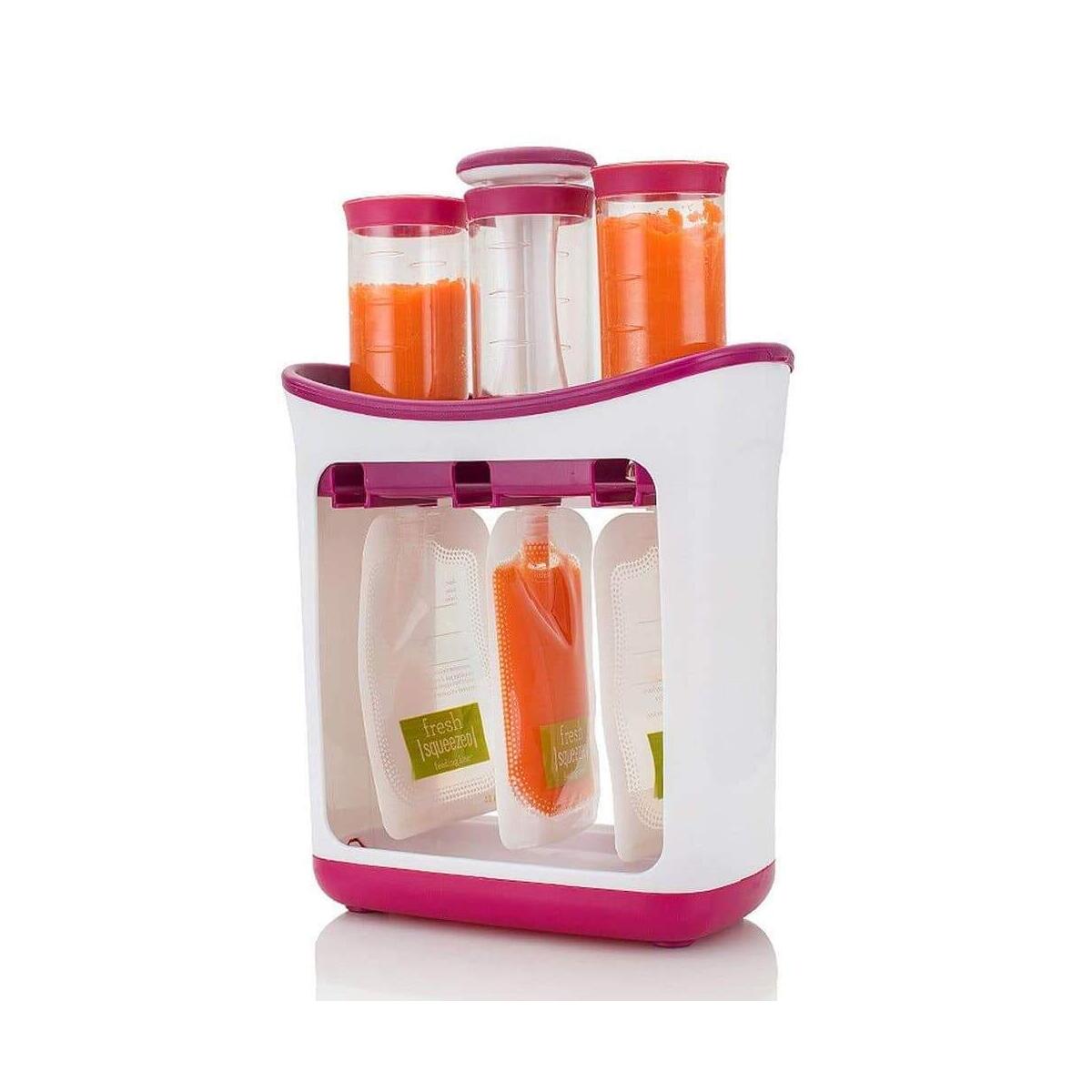 Baby Food Maker Infant Feeding Containers Storage Starter Kit Food Squeeze Station Baby Fruit Puree Packing Machine Toddler Solid Juice Maker