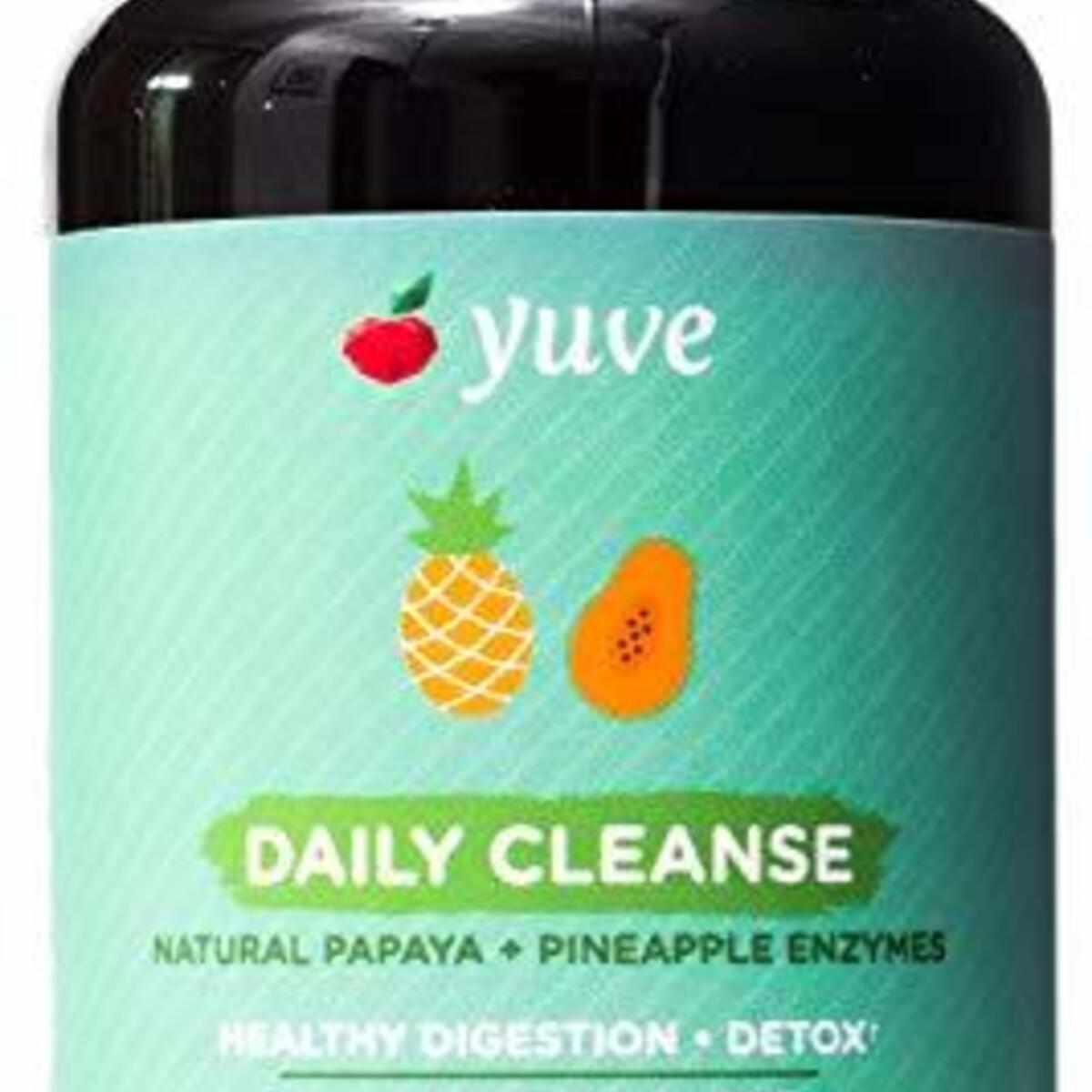 Yuve Natural Papaya Digestive Enzymes - Sugar-Free Chewable Candies - Promotes Better Digestion - Constipation & Bloating Aid, Detox, Leaky Gut Repair & Gas Relief - Vegan, Non-GMO, Gluten-Free - 90ct
