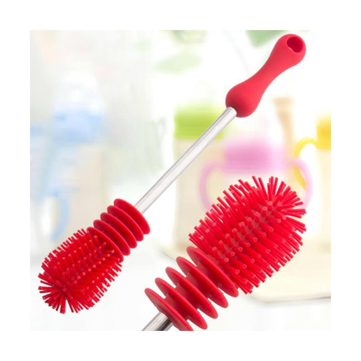 Bottle Brush Cup Washing Cleaning Bottle  Silicone Kitchen Cleaner For Scrubbing  Bottle Brush With Handle Cleaning Utensils Brush Glass