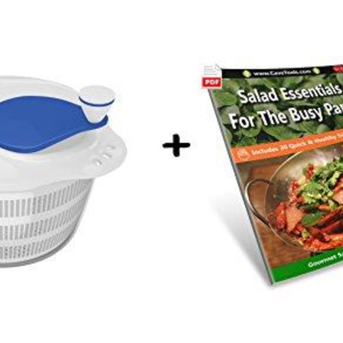 Vegetable Grill Basket Salad Spinner Large Serving Bowl Set Quick Dry Design Deals - RebateKey