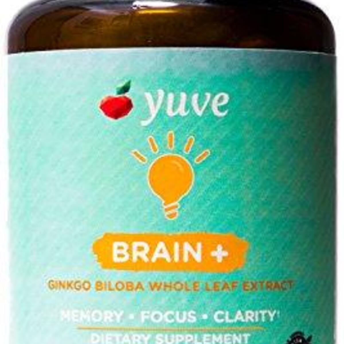 Yuve Vegan Ginkgo Biloba 60mg Supplement - Promotes Memory, Mental Sharpenss & Focus - Natural Brain Support - Pure Herbal Concentration Nootropic Extract - Non-GMO, Gluten-Free - 60 Veggie Caps