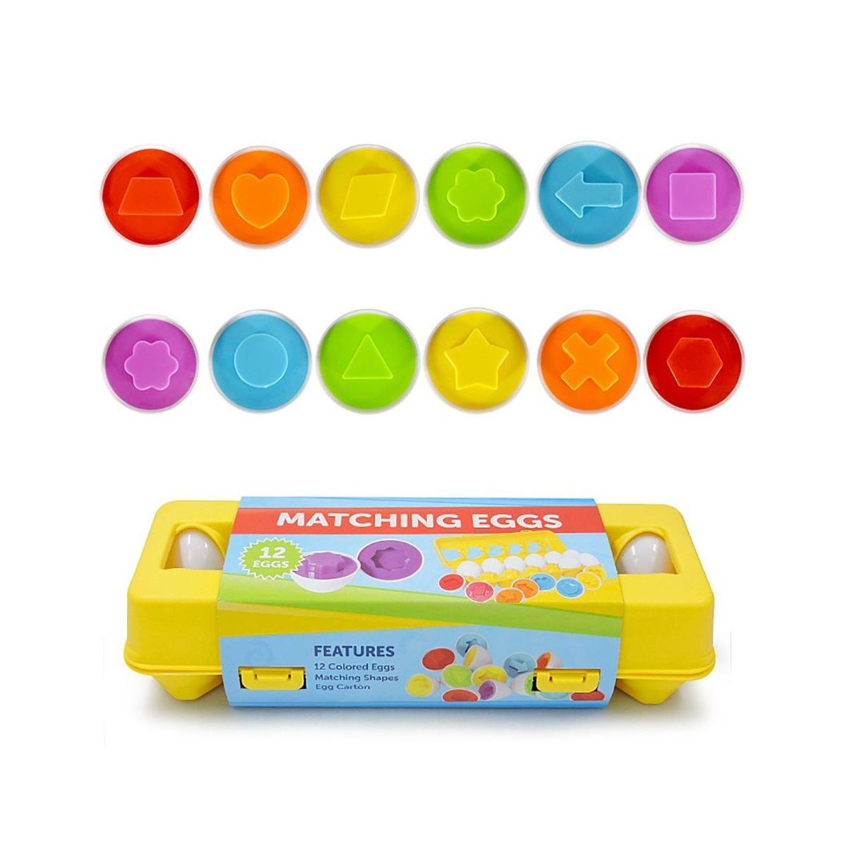 Toddler Color & Shape Sorter Matching Egg Set Educational Learning Toy Kids Gift