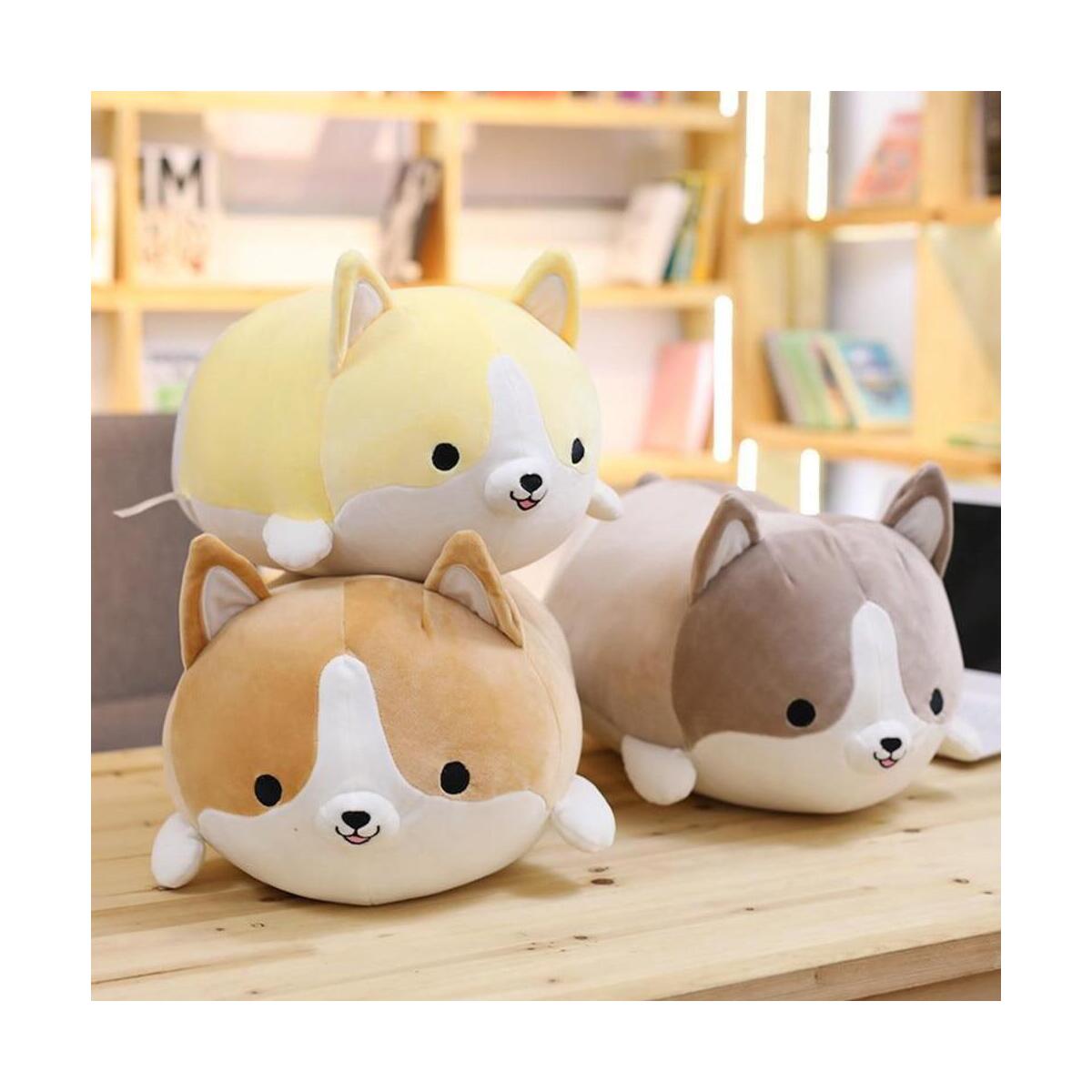 Corgi Dog Plush Pillow, Soft Cute Shiba Inu Akita Stuffed Animals Toy Gifts