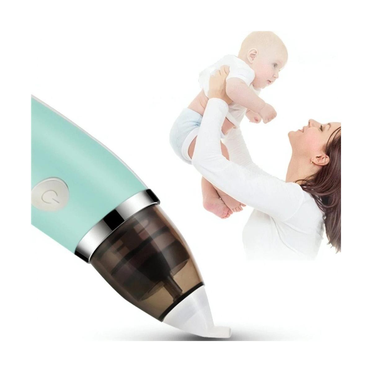 Baby Nasal Aspirator Toddler Safe Nose Suction and Gently Clears Infant's Mucus. Battery Operated with 3 Sizes of Silicone Tips and Manual Snot Booger Sucker and Remover for Newborns