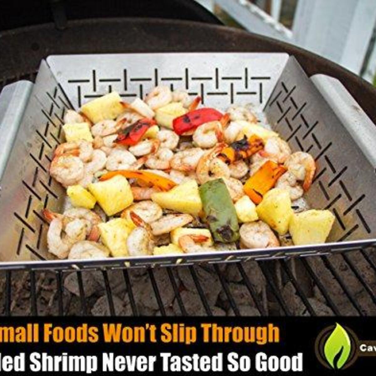 Cave Tools Vegetable Grill Basket Dishwasher Safe Stainless Steel Large Non Deal - RebateKey