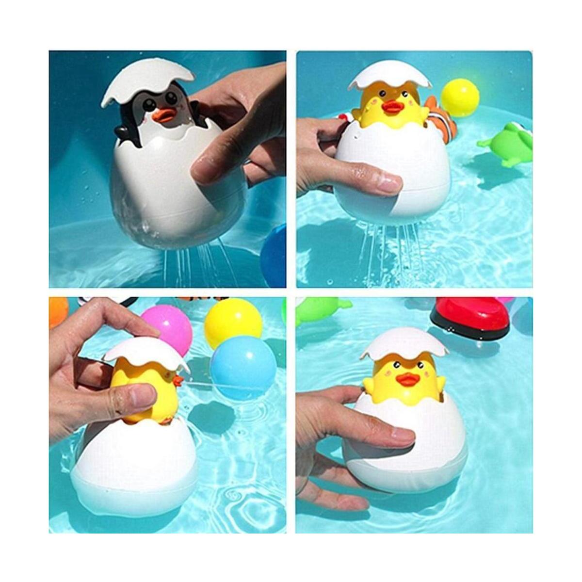 Bath Water Squirting Toy, Fun Water Spray Sprinkle Bathtub Pool Bathroom Hatching Egg Toys