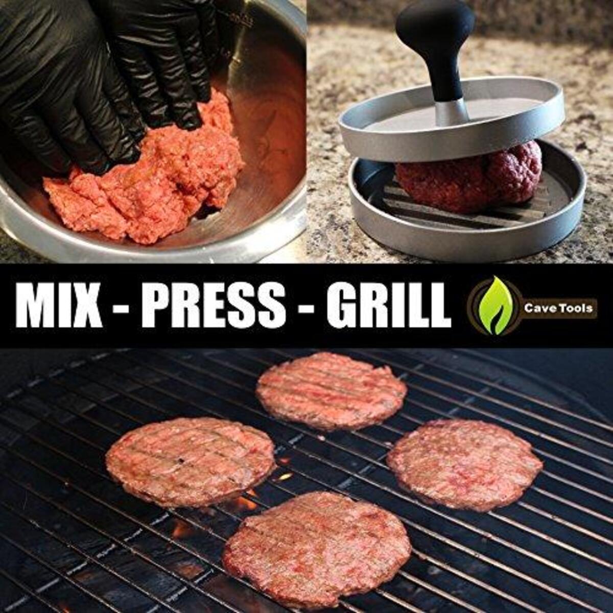 Burger Press Smoker Box Maximum Wood Chip Capacity 25 Thicker Stainless Deal - RebateKey