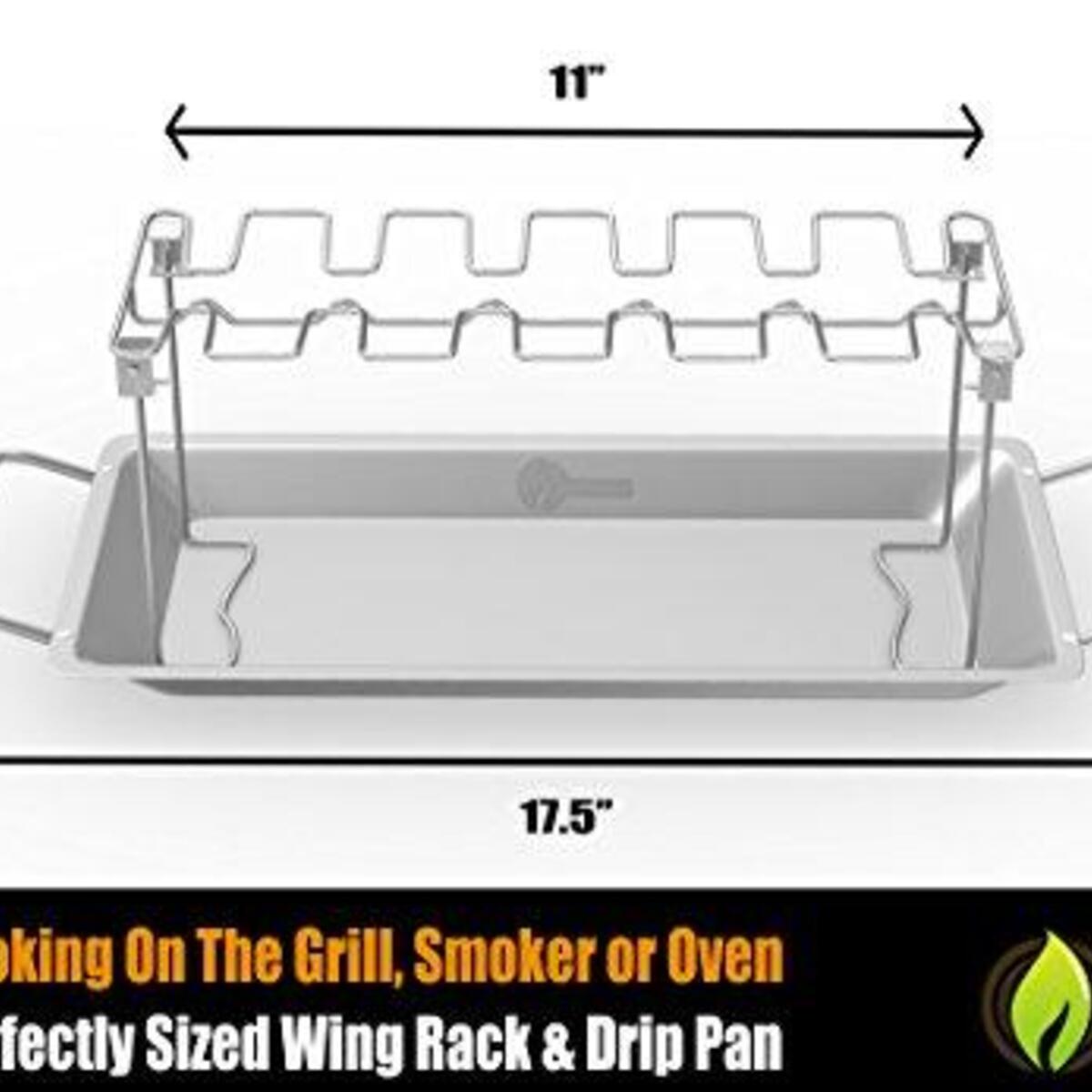 Cave Tools Chicken Wing Leg Rack For Grill Smoker Or Oven Stainless Steel Coupon - RebateKey