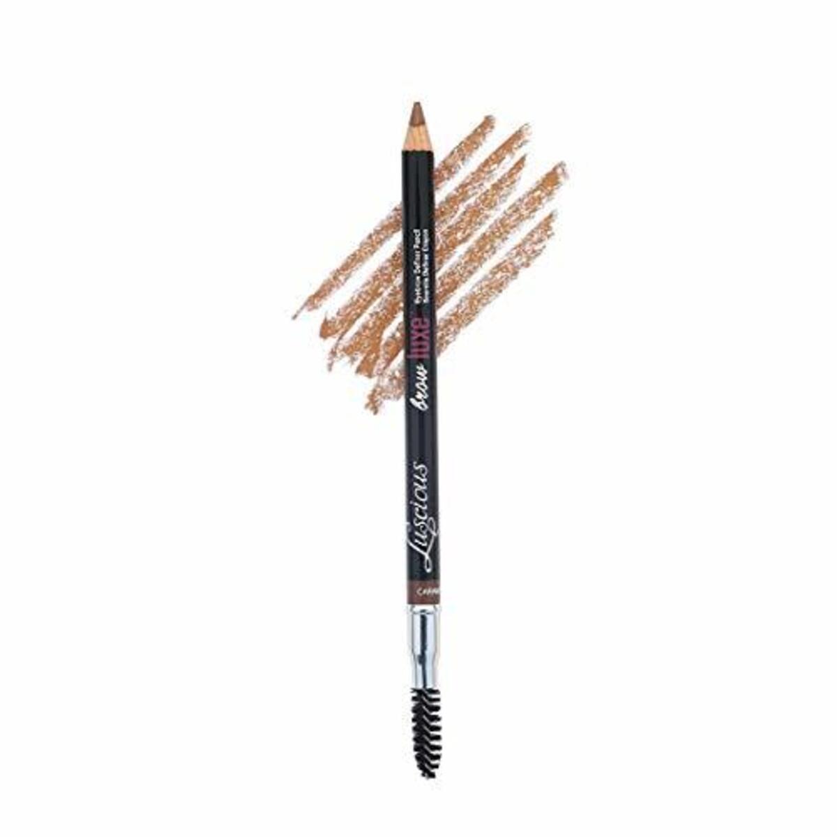 Brow Luxe Definer Pencil by True + Luscious - Vegan, Paraben Free, Cruelty Free Eyebrow Pencil with Sweat-Proof Formula - 0.07 oz (Shade: Caramel)