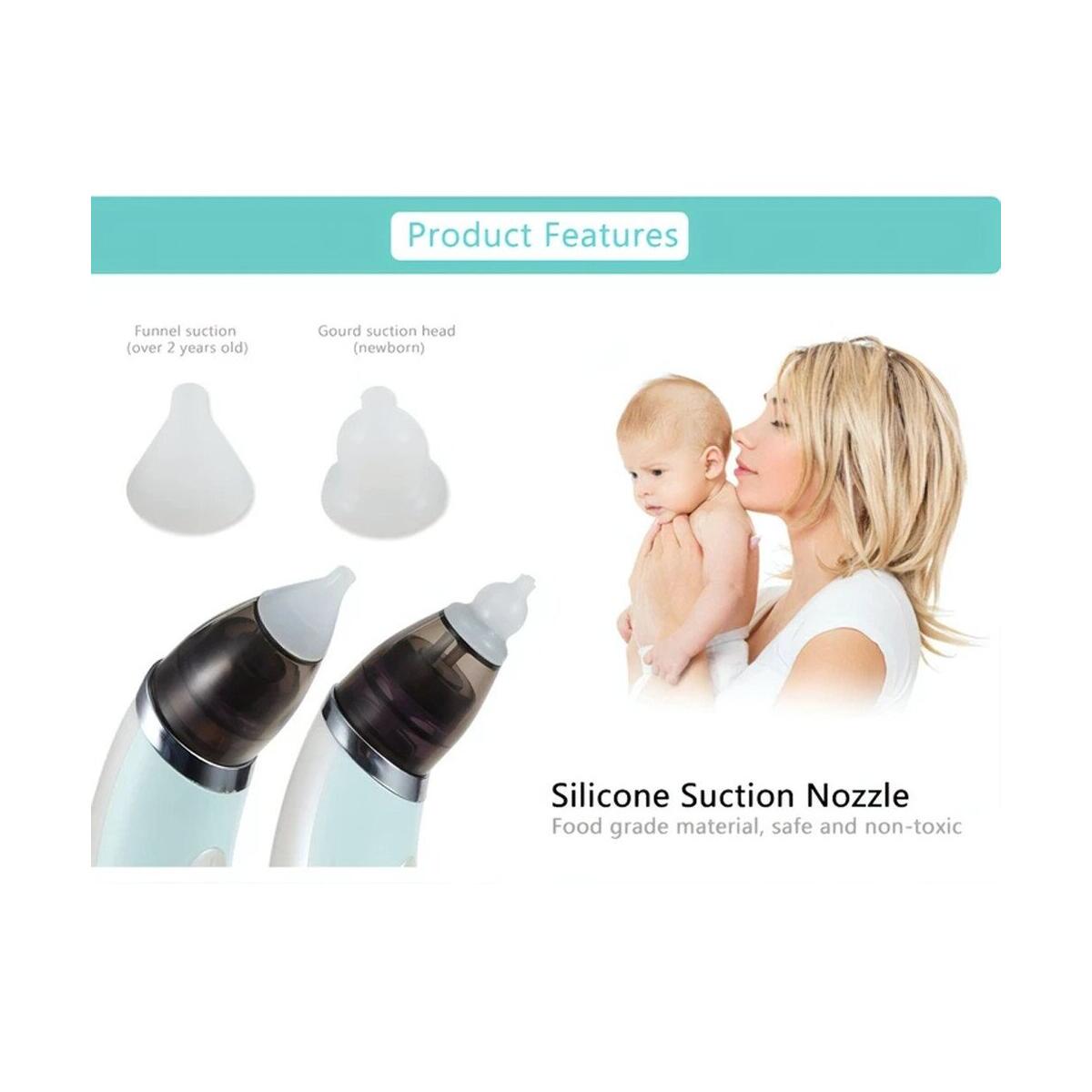 Baby Silicone Nasal Aspirator for Newborns and Toddlers with Silicone Nose Cleaner Infants Snot Sucker