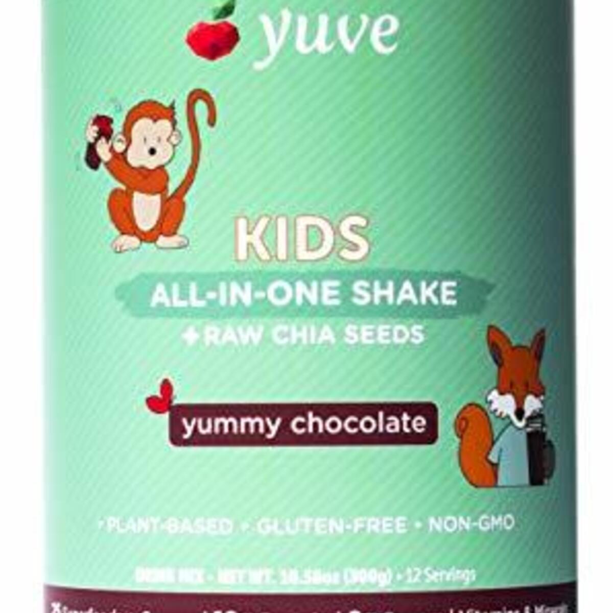 Yuve Vegan Protein Powder for Kids - Natural Superfoods, Daily Greens & Vitamins - Award Winning Taste - Complete Nutritional Shake - Plant Based, Non-GMO, Gluten, Dairy, Soy & Lactose Free -Chocolate