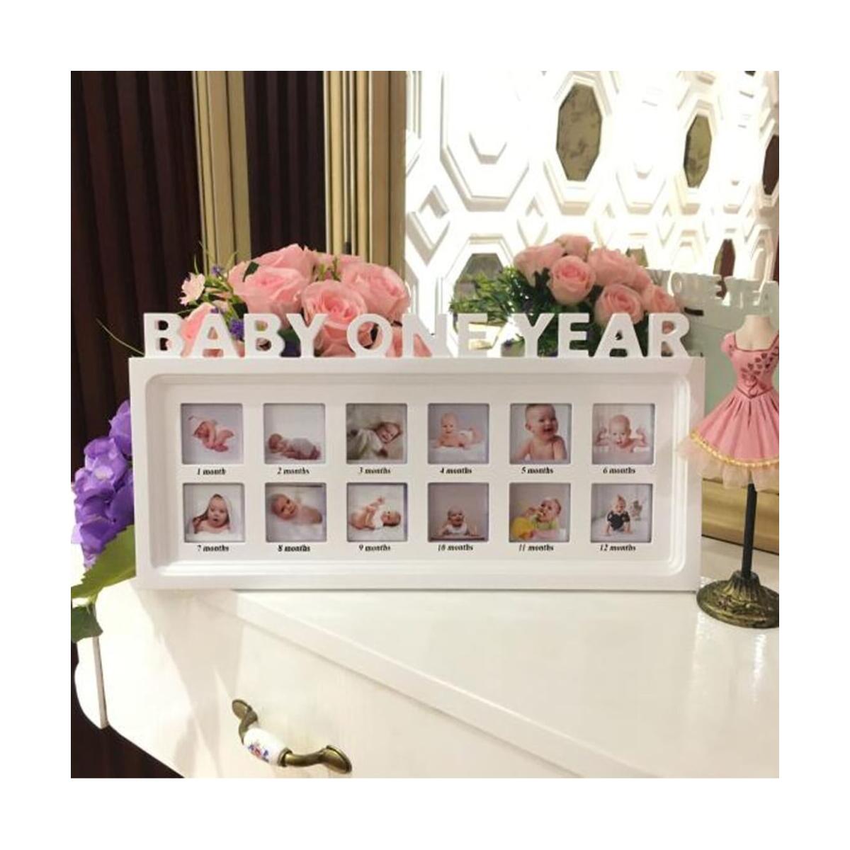 My First Year Frame Baby Picture Keepsake Frame for Photo Memories Newborn Baby Shower Frame