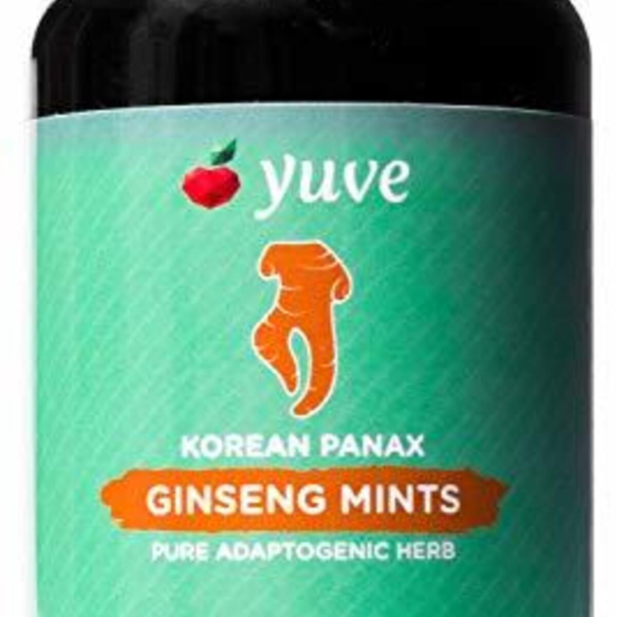 Yuve Korean Red Panax Ginseng Mints 1000mg - Performance, Mental Health & Energy Booster - High Ginsenosides Extra Strength Root Extract Powder - Natural Supplement, Non-GMO - 90 Vegan Chewable