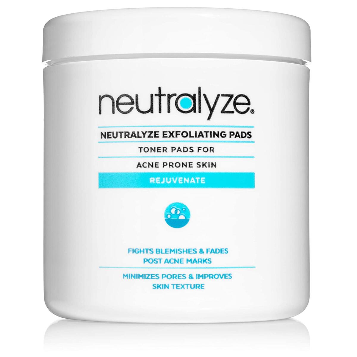 Neutralyze Exfoliating Pads | Maximum Strength Acne Treatment Pads With 2% Salicylic Acid + 1% Mandelic Acid + Nitrogen Boost Skincare Technology (100 Pads)