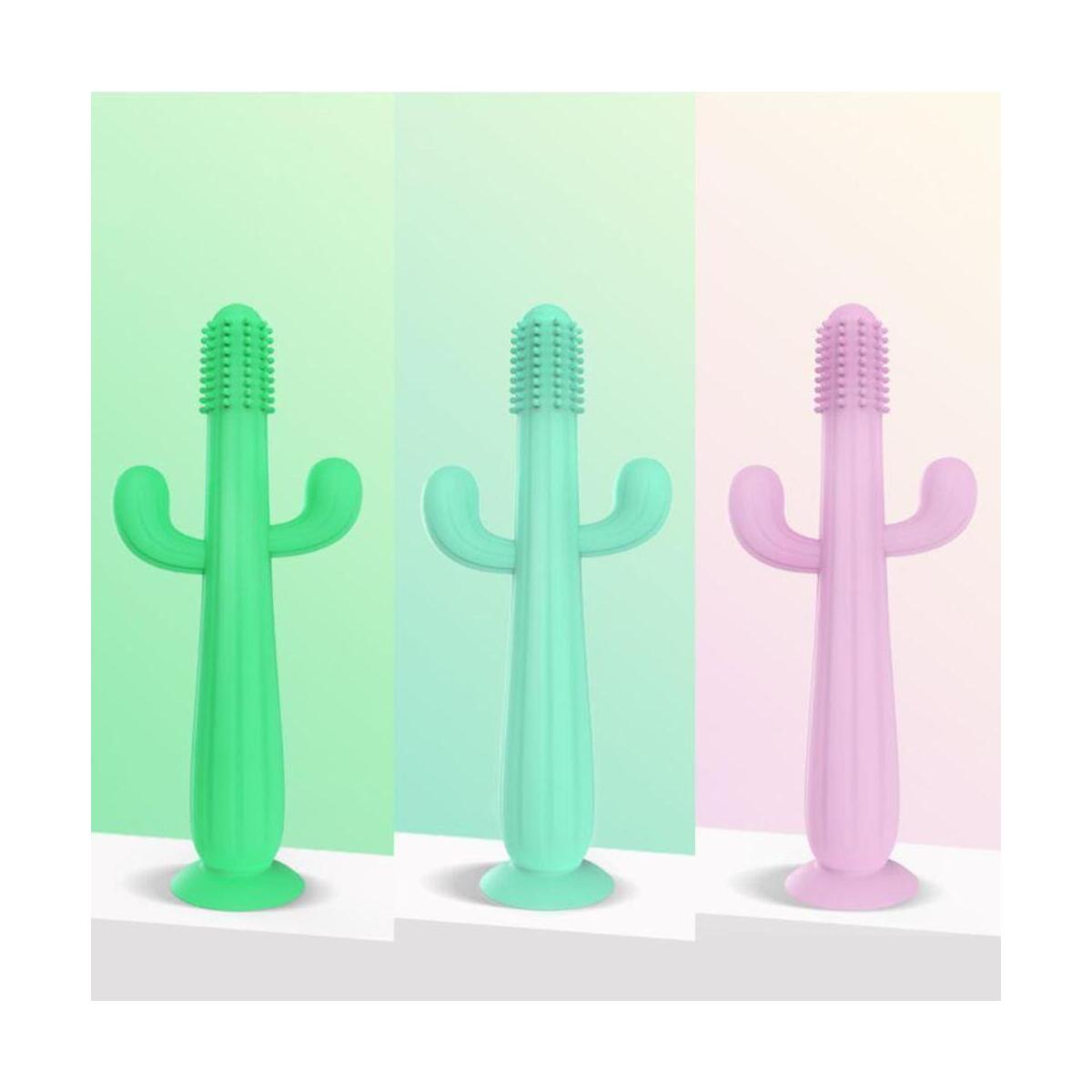Baby Teether Three-Dimensional Cactus Infant Molars Stick Toy Toothbrush Silicone Soft Chew