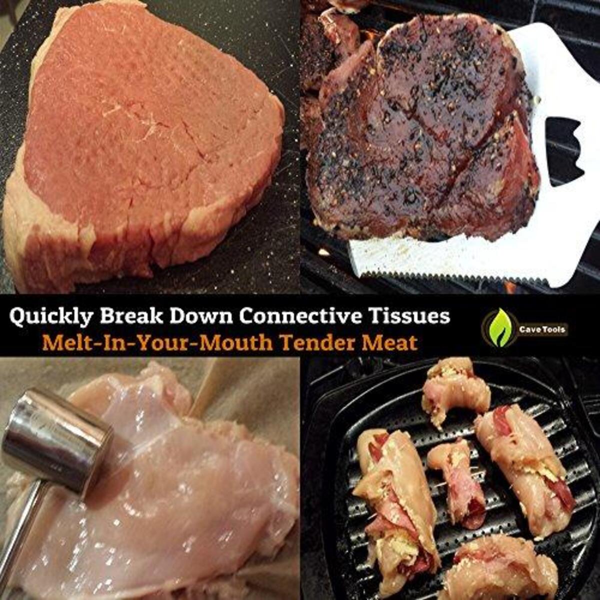 Meat Tenderizer 48 Blade Mallet Tool Dishwasher Safe Manual Hammer Promo Codes - RebateKey