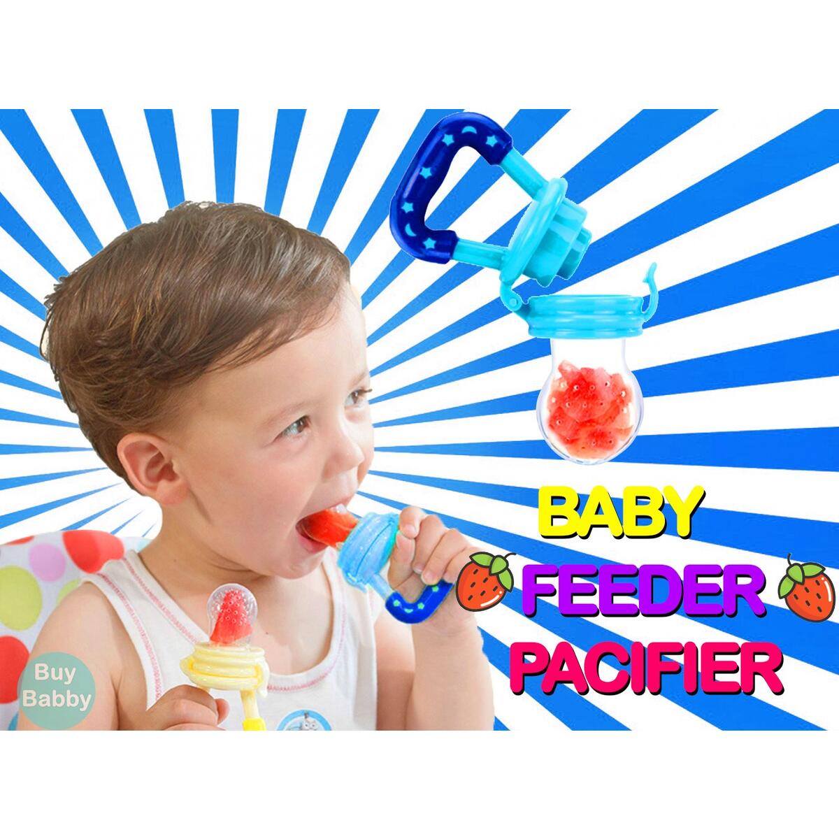 Fruit Feeder Pacifier Fresh Food Feeder, Infant Fruit Teething Toy, Silicone Pouches for Toddlers & Kids by Buy Babby™