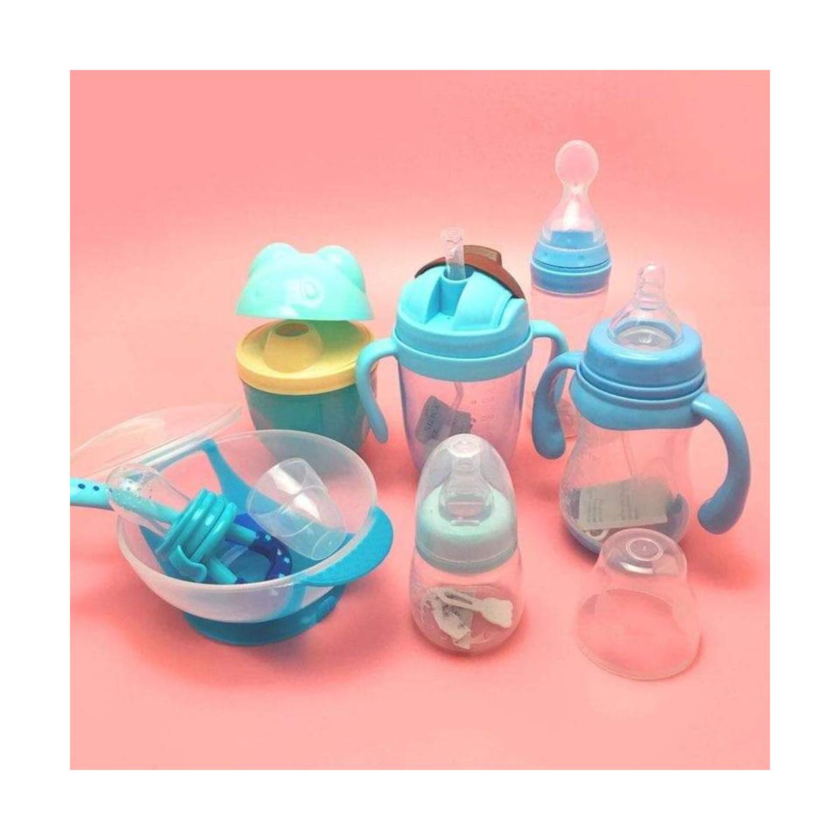 7 in 1 Baby Suction Silicone Baby Feeding Set  BPA-Free, First Feeding