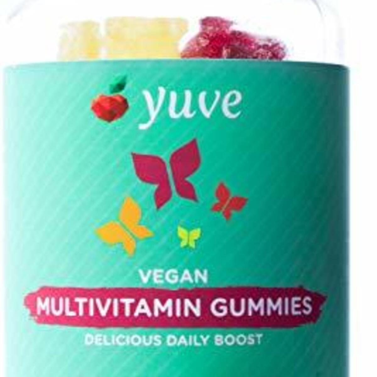 Yuve Vegan Multivitamin Gummies for Men and Women - Daily Energy, Strength, Immunity - Vitamin A, C, B3, B6, B12, Biotin & Zinc - Delicious Chewable Supplement - Non-GMO, Gluten & Gelatin-Free - 60ct