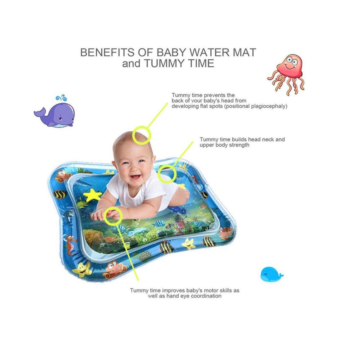 Tummy Time Baby Inflatable  Water Mat Infant Toy Inflatable Play Activity Mat