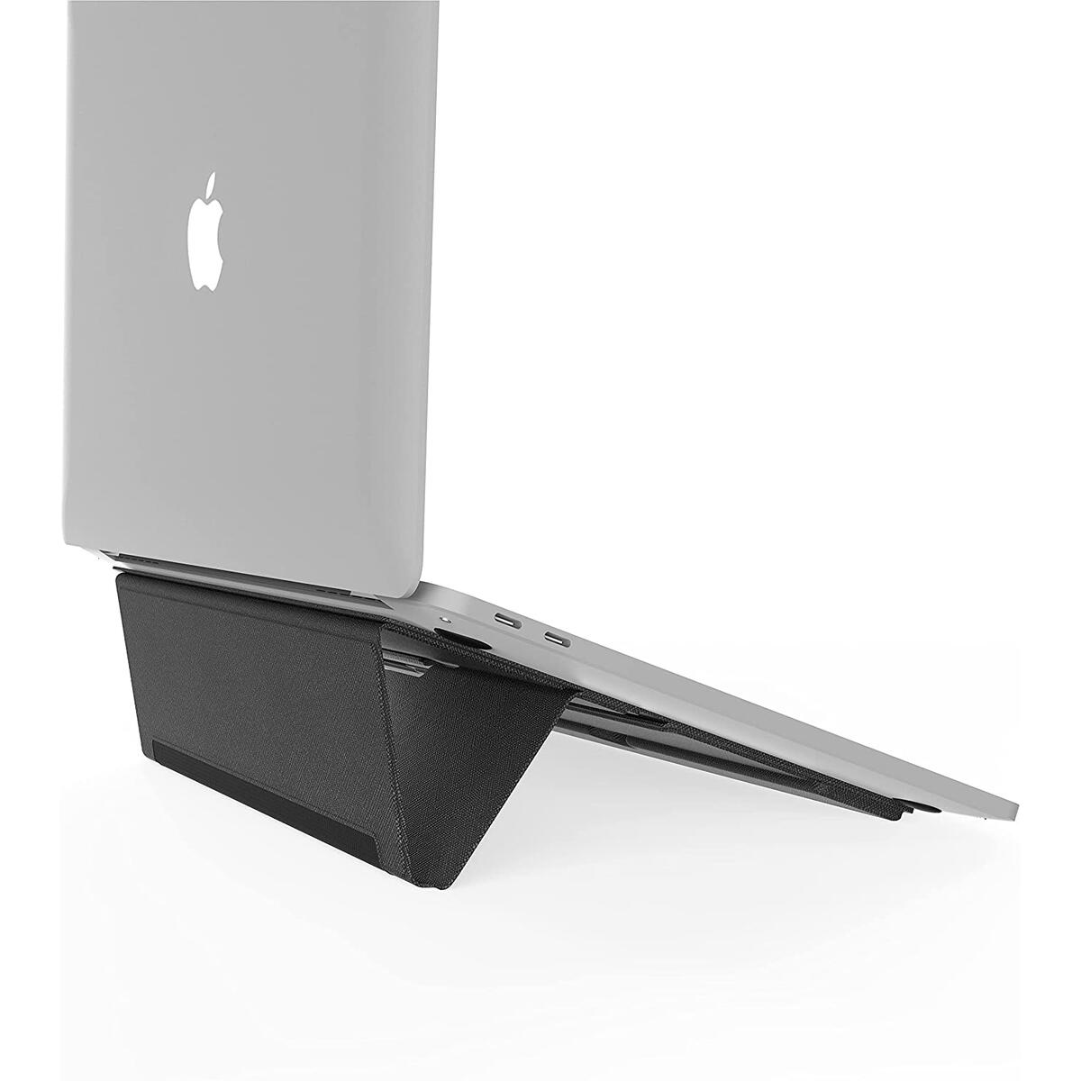 PROXA Portable Laptop Stand for MacBook 13 to 16-Heavy Duty(Up to 15 lbs)-[Adjustable/PU Leather/Ergonomic/Reusable]-MacBook Air & MacBook Pro Compatible-Classic Black