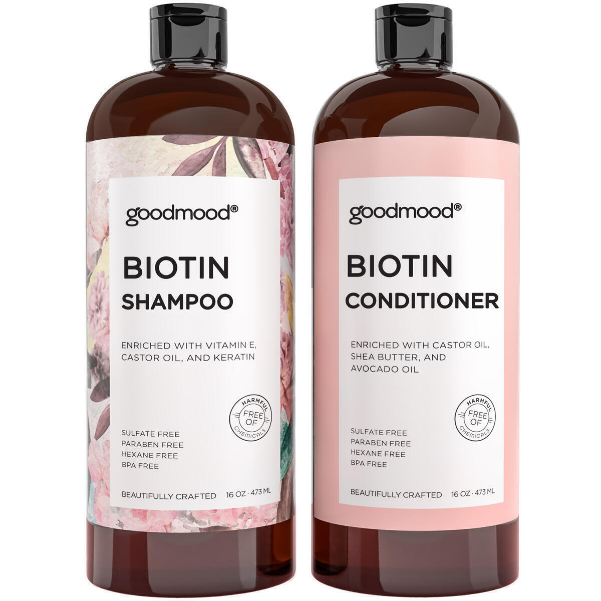 GoodMood Biotin Shampoo and Conditioner For Hair Growth, Hair Loss Treatment For Men and Women with DHT Blockers