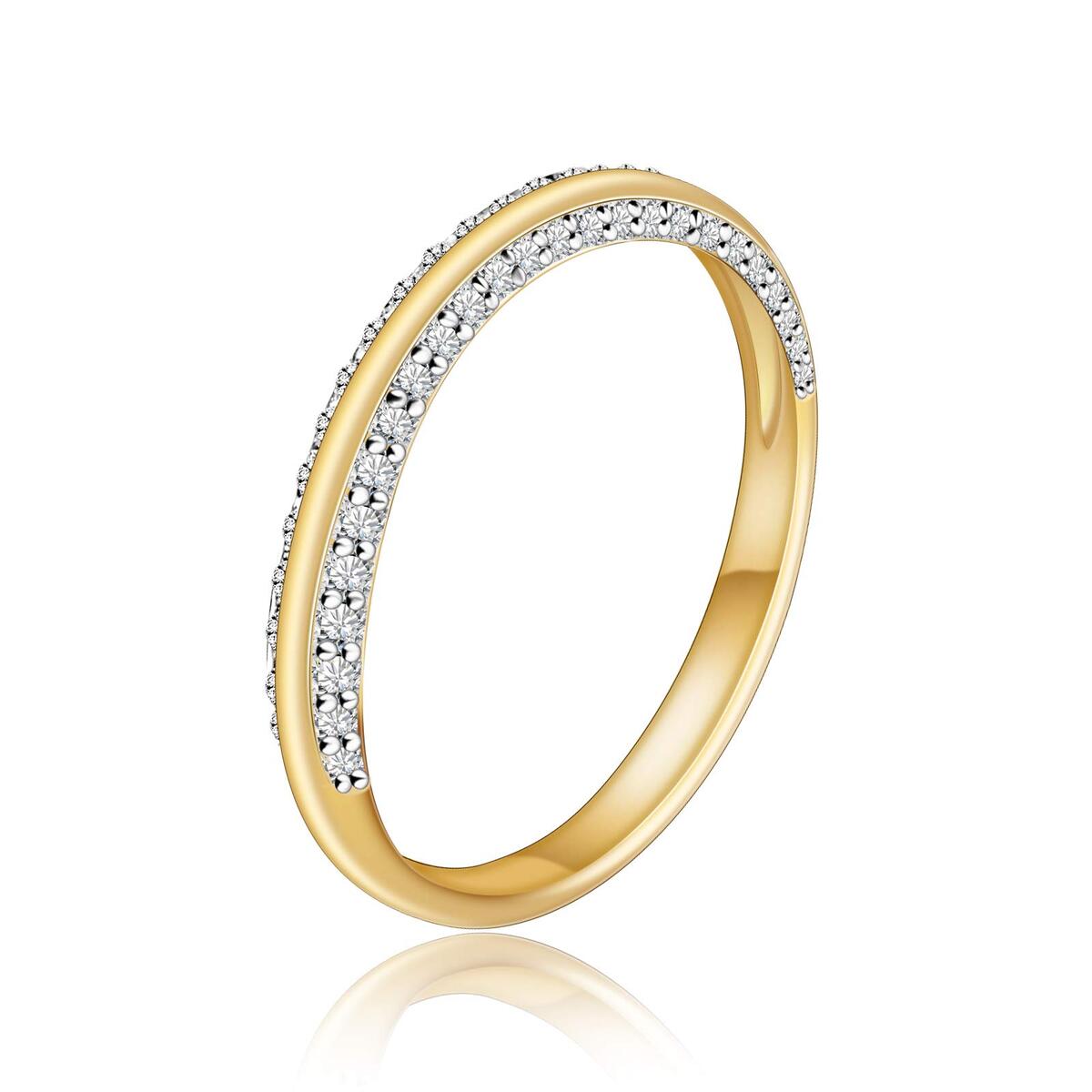 YeGieonr 925 Sterling Silver  Half Eternity Ring ,Daul Side Shiny Cubic Zirconia Engagement Band Stackable Rings for Women