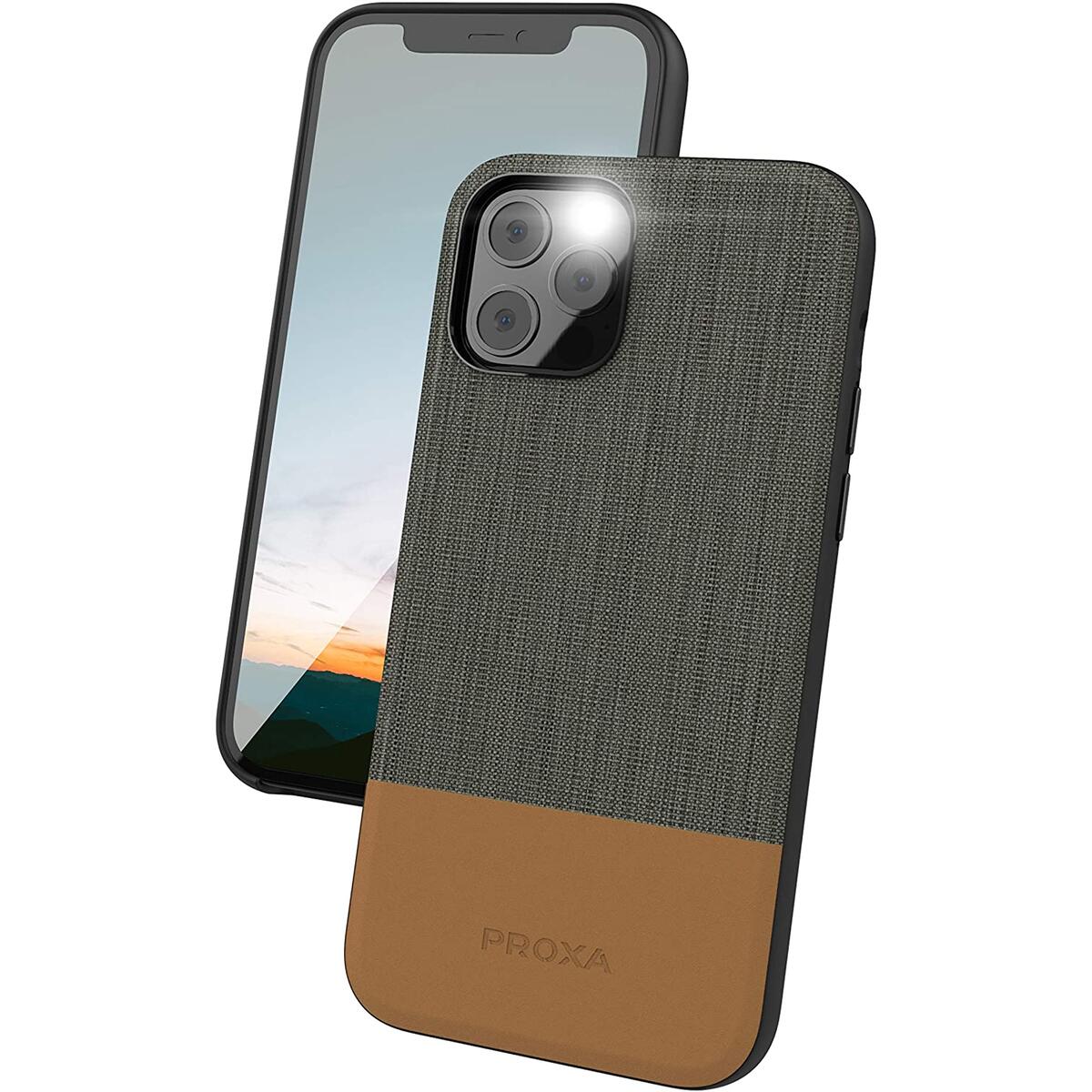 PROXA Phone Case Designed for iPhone 12 Pro Max 6.7 inch (2020) - Wireless Charging Compatible - [Protective/Scratchproof]- [PROXA Magnetic Wireless Car Charger Compatible Version]-Space Grey