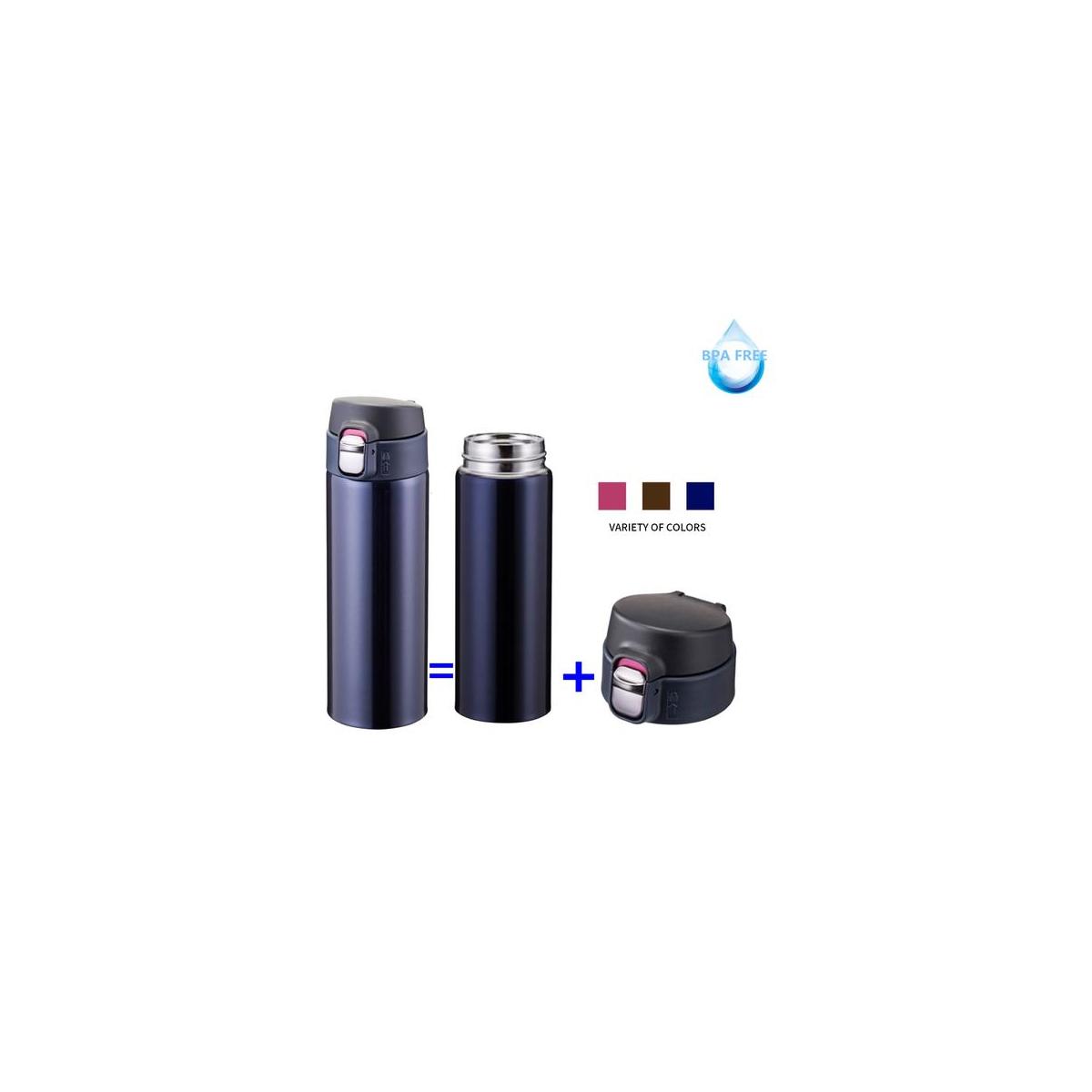 ONTA Insulated Vacuum Sports Water Bottle, 17OZ/500ML Keeps Cold 20H, Hot 12H Stainless Steel Water Bottle and Leakproof Thermos Coffee Travel Mug