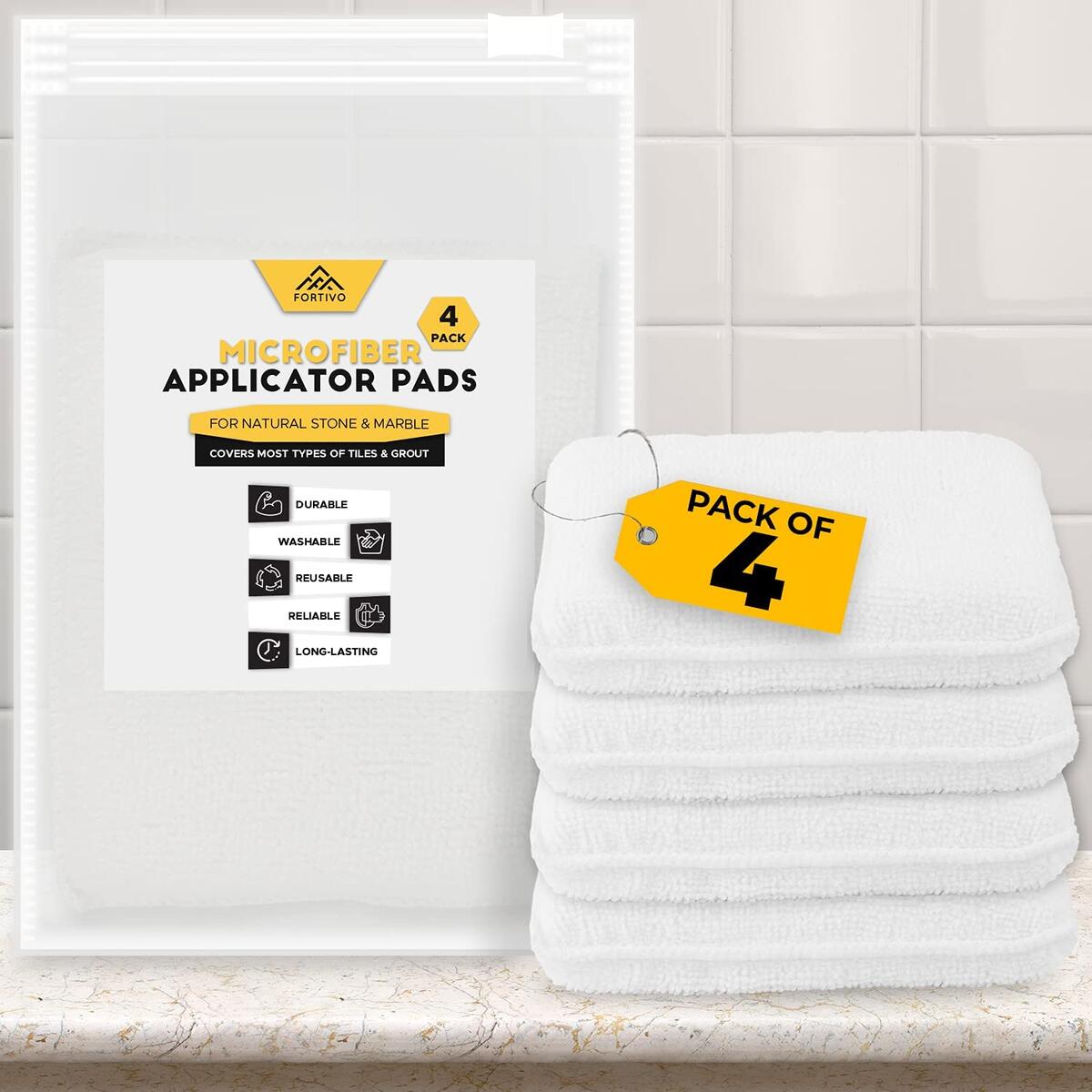 Tile Sealer and Grout Sealer Applicator Tool - Professional Grout Sealer and Tile Cleaner Pads - Microfiber Applicator Pad, Tile Grout Sealer Applicator, Stain Proof Sealer - Granite Sealer Countertop