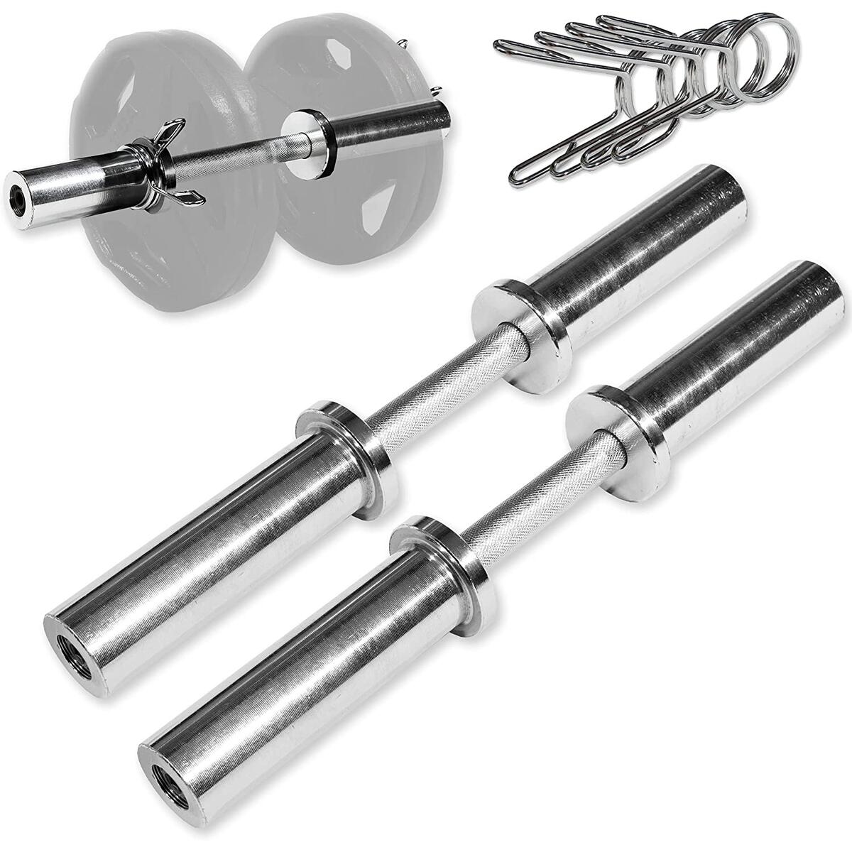 Olympic Dumbbell Handles (Pair) - Loadable 2" Olympic Weight Dumbbells