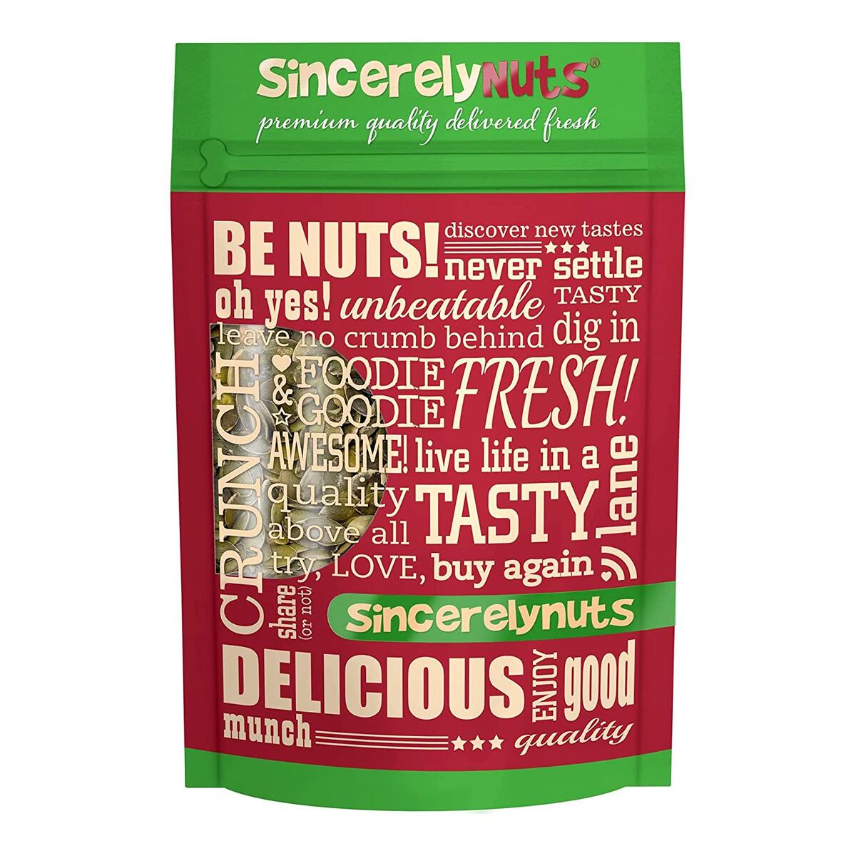 Rebate Only for Size: 5 Pound (Pack of 1)  -   Sincerely Nuts - Raw Shelled Pepitas Pumpkin Seeds (Unsalted) (5lb bag) | All Natural Snack Food for Eating or Cooking | Vegan, Kosher, Gluten Free Food | Protein & Antioxidants