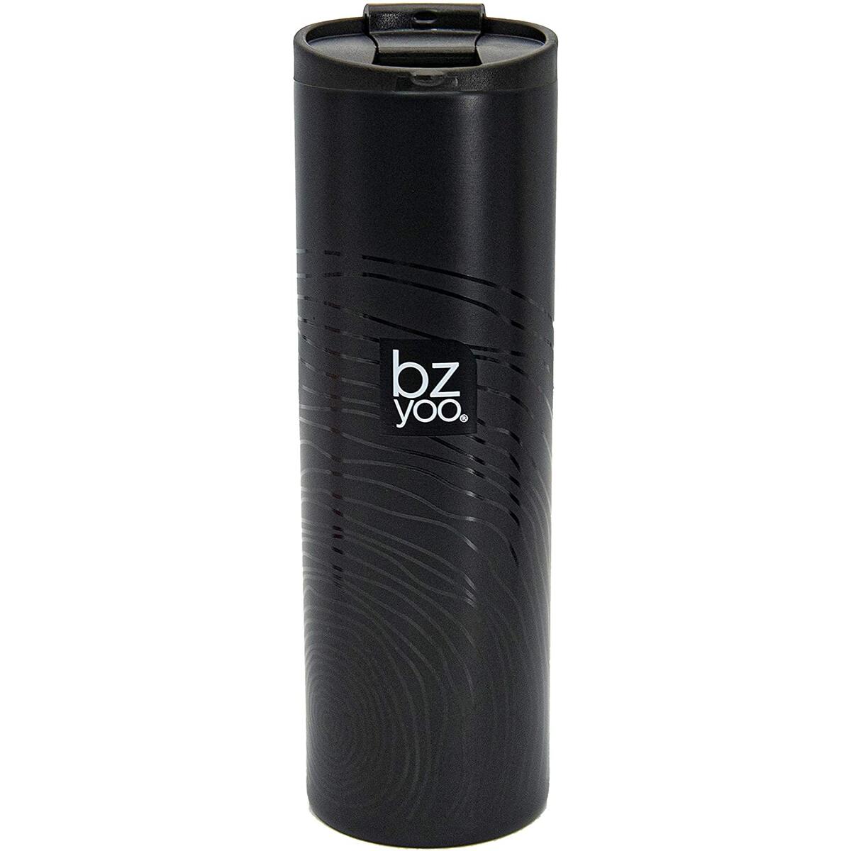 bzyoo Brew 18/8 Stainless 16oz Coffee Mug Thermal Bottle with Leak Proof Design  (Organica, Black)