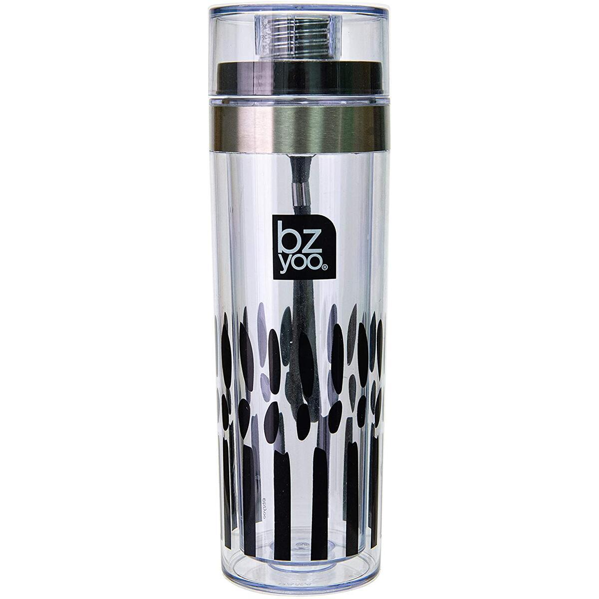 bzyoo Swill 13.5oz Reusable Water Bottle w/ Carrying Strap  (Soar, Black)