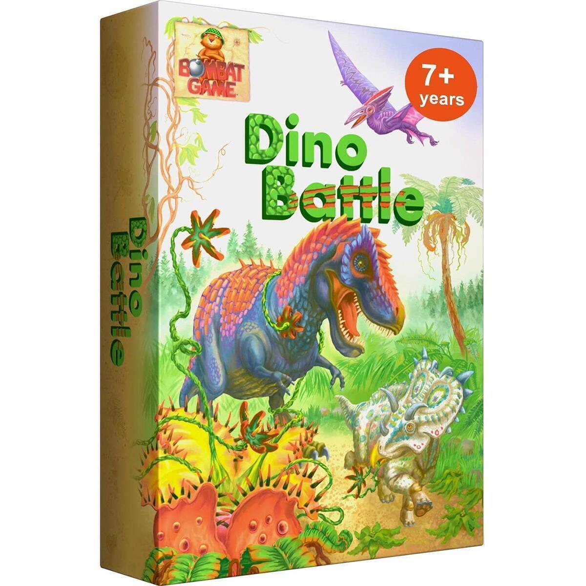 Dino Battle - Award Winning Dinosaur Games of Logic and Fun for Kids 7 and Up. Family Board Game for 2-4 Players. Line up a Row of Creatures Fastest. Magnetic. Boosts Strategy, Creativity