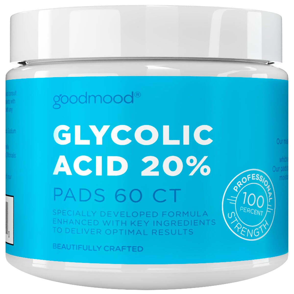 GoodMood 20% Glycolic Acid Peel Pads For Face & Body, Face Peeling Treatment, Acne Pads, Face Peel, Exfoliating Pads, Acne Pads for Face, 60 Count
