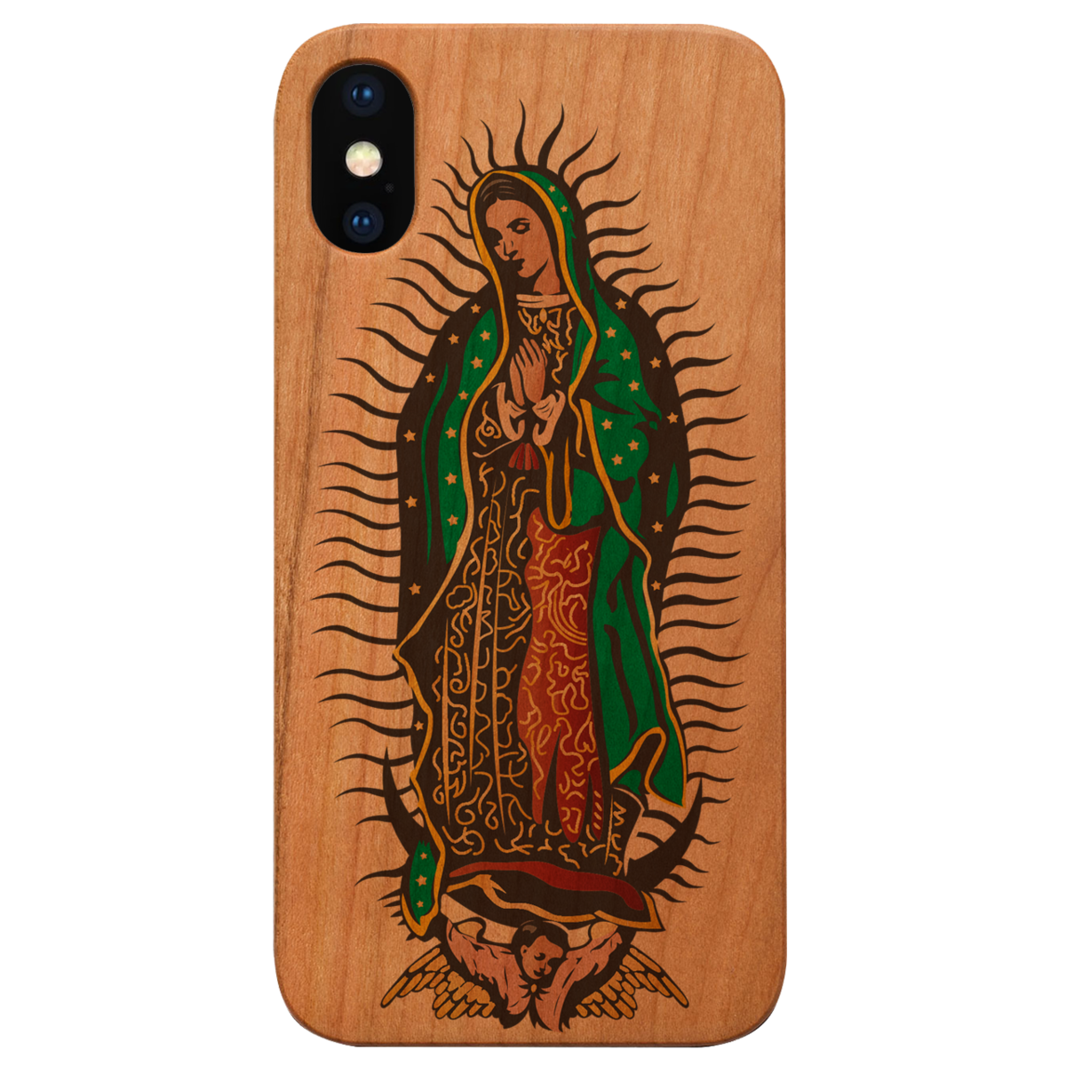 GUADALUPE - UV COLOR PRINTED, Limited Edition Wooden Smartphone Case (All Iphones & Samsung) - High quality, Beautifully designed.