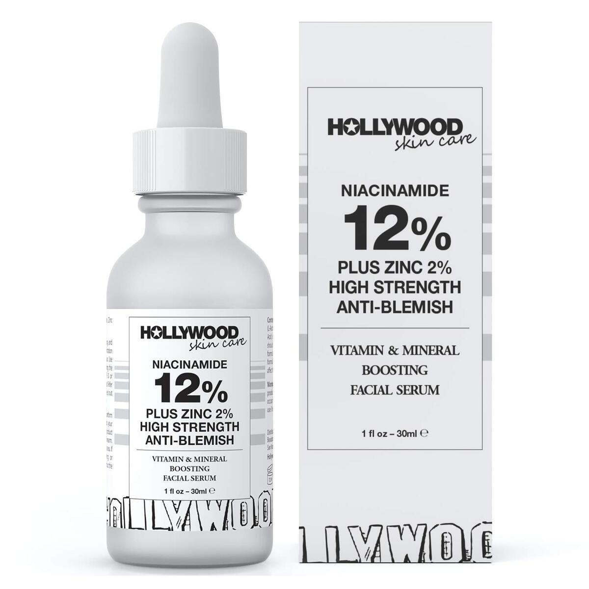 Niacinamide 12% Plus Zinc 2% Serum for Face - Skin Balancing Pore-Reducing Face Serum for Combination and Oily Skin, Minimizes Large Pores